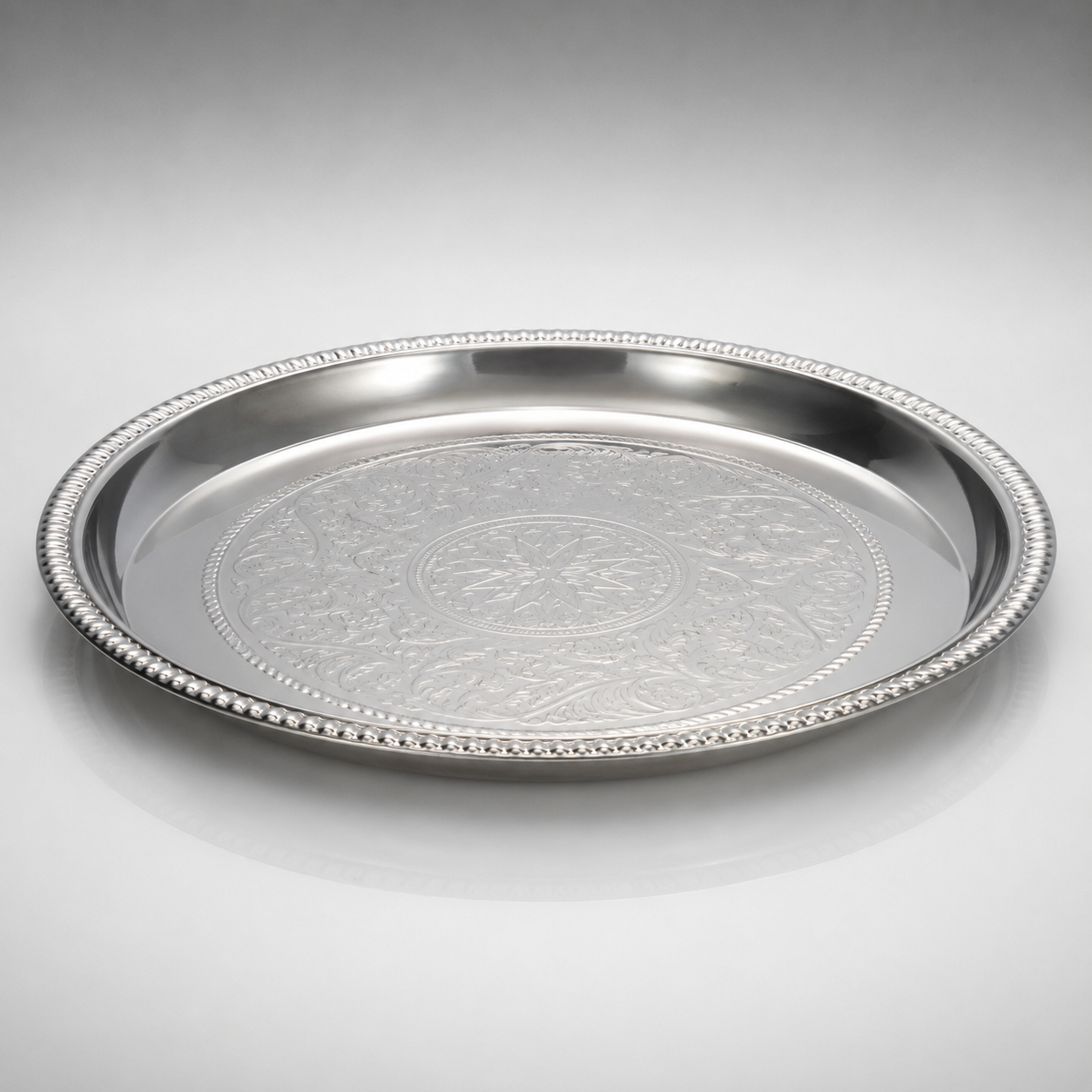 Silver Puja Thali (Plate)